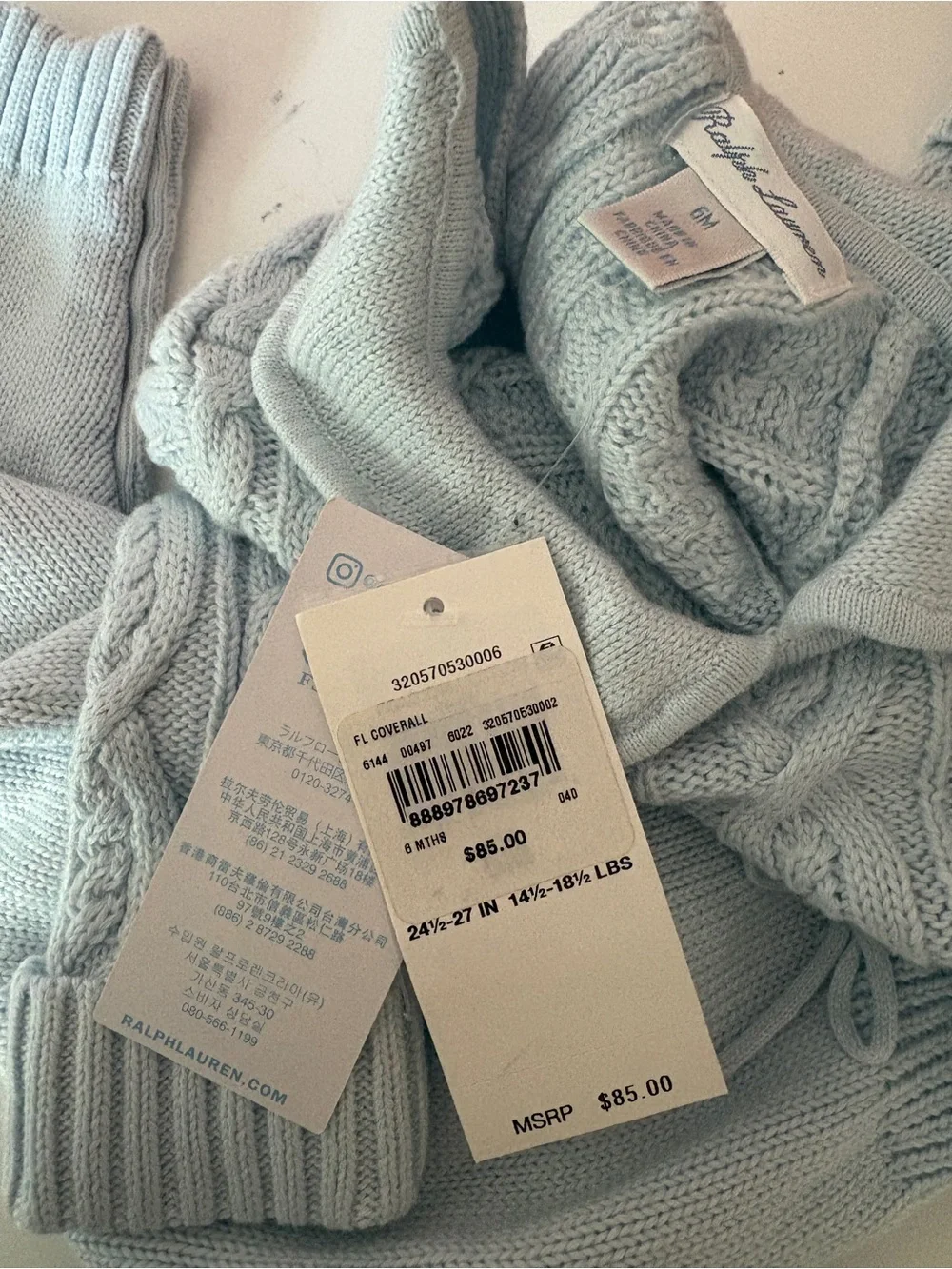 Ralph Lauren knit ribbed light